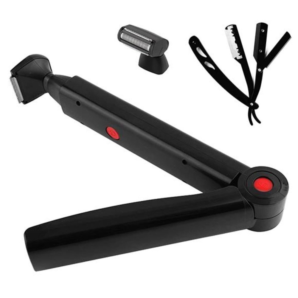 Ergonomic Back Shaver for Men with 2 Flex Heads